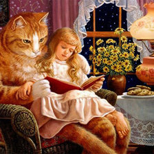 Схема вышивки «Lectura»