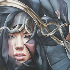 Схема вышивки «Девушка»