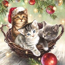 Схема вышивки «котята»