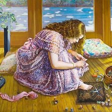 Схема вышивки «вышивальщица»