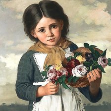 юная цветочница