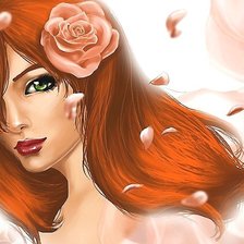 Схема вышивки «Девушка»