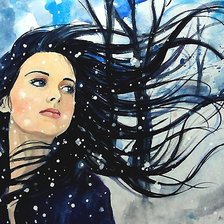 Схема вышивки «Девушка»