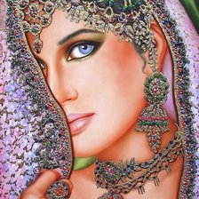 Схема вышивки «Девушка»