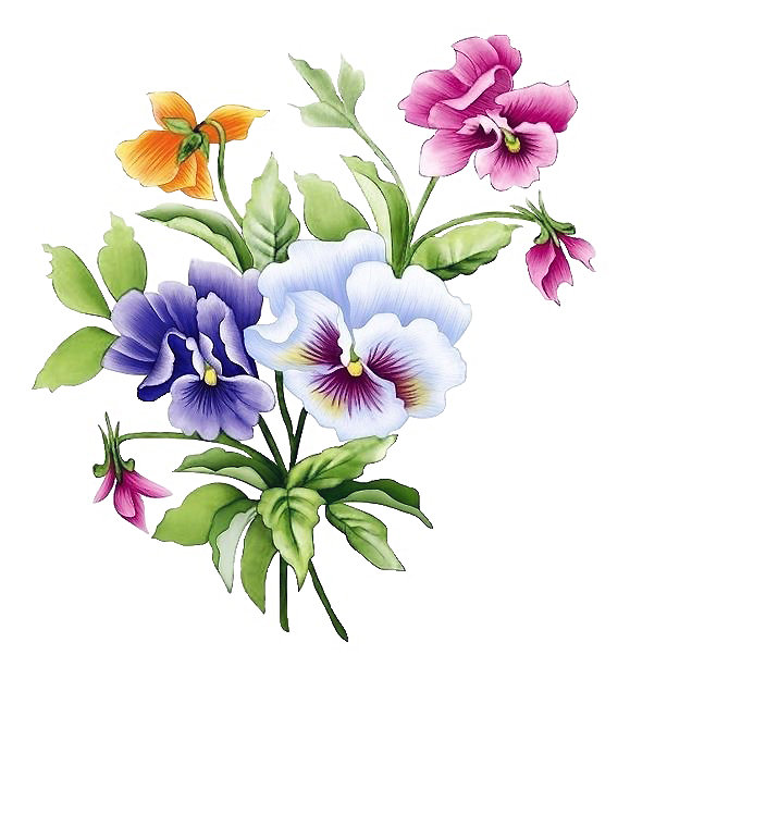 Серия "Анютины глазки" - анютки, букет, флора, цветы - оригинал