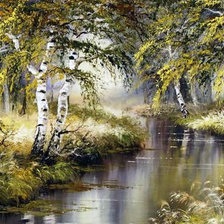 Схема вышивки «Лесная речка»