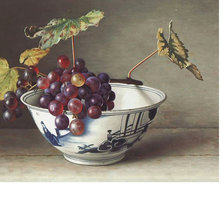 Схема вышивки «Виноград в пиале»