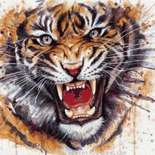 Схема вышивки «Тигр арт»