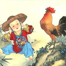 Схема вышивки «зодиак для детей.  год петуха.»