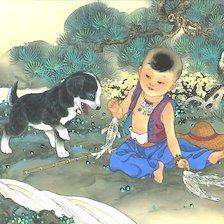 Схема вышивки «зодиак для детей. год собаки.»