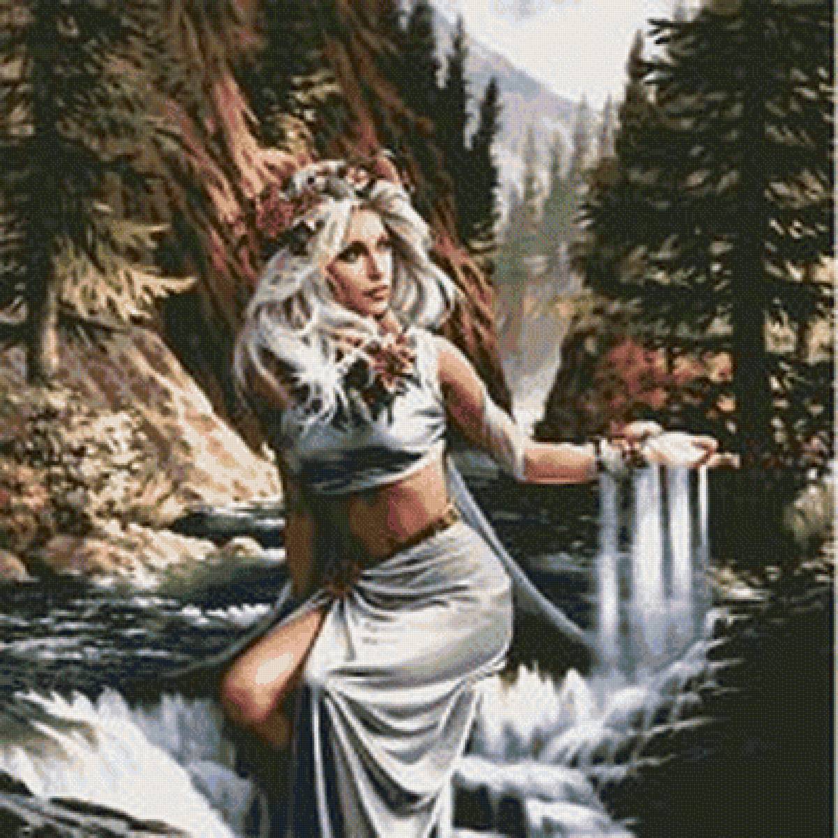 Каскад - девушка, дух, фея - предпросмотр