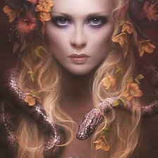 Схема вышивки «Девушка»