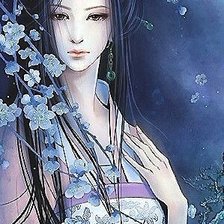 Схема вышивки «Девушка»