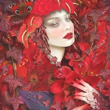 Схема вышивки «Девушка»