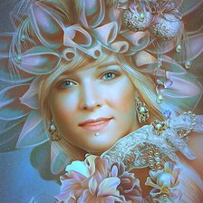 Схема вышивки «Девушка»