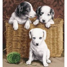 Схема вышивки «Три товарища»