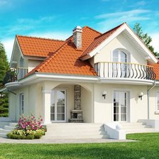 Схема вышивки «дом мечты»