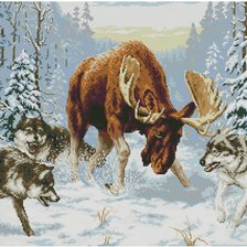 Схема вышивки «Встреча в лесу»