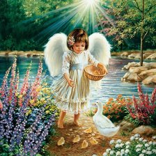 Схема вышивки «ангелы»