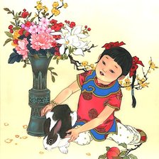 Схема вышивки «зодиак для детей. год кролика.»