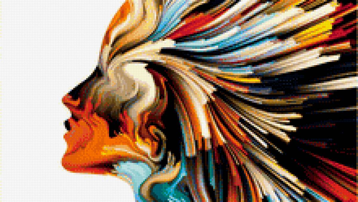 Абстракция - портрет, профиль, абстракция, девушка - предпросмотр