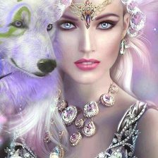 Схема вышивки «Девушка»