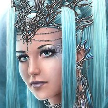 Схема вышивки «Девушка»