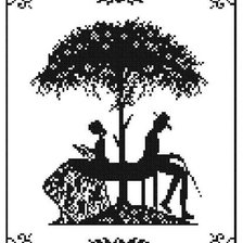 Схема вышивки «монохром пара»