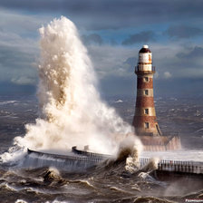 Схема вышивки «маяк, шторм»