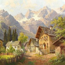 Схема вышивки «Пейзаж.»