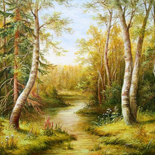 Схема вышивки «Пейзаж»