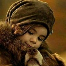 Схема вышивки «Девочка с собакой»