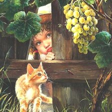 Схема вышивки «виноград»