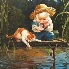 Схема вышивки «рыбаки»