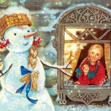 Схема вышивки «за окном»