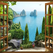 Схема вышивки «Вид из окна»