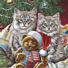 Схема вышивки «котята»