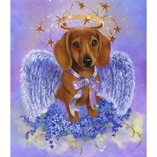 Схема вышивки «собака»