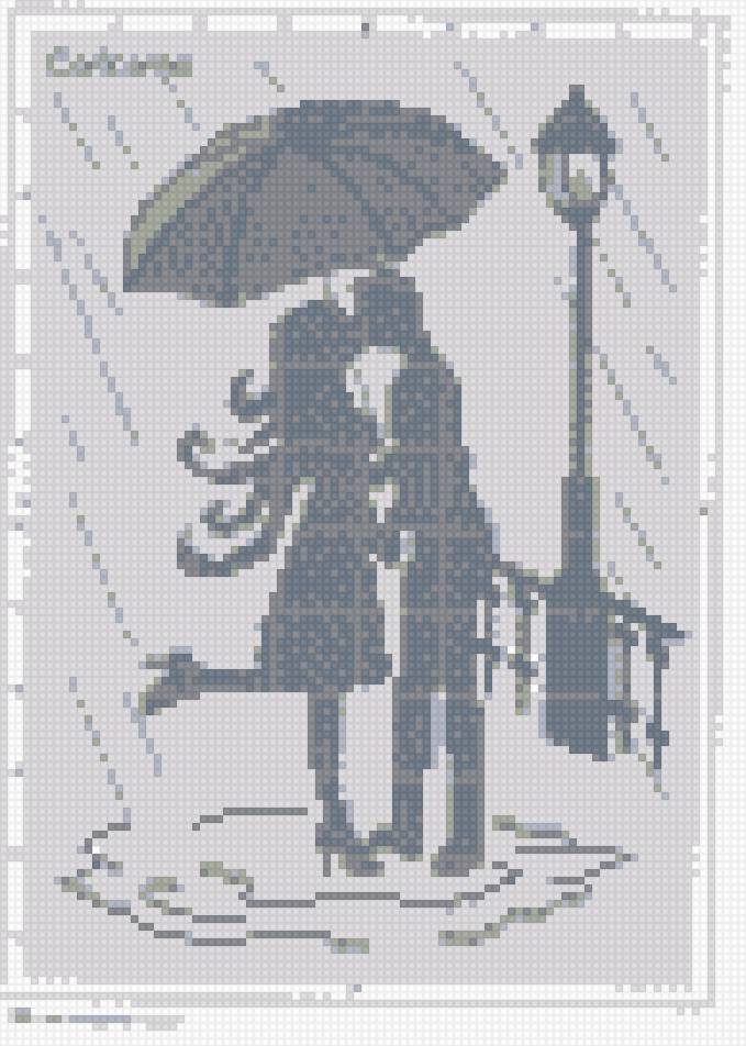 Под дождем - мужчина и женщина, двое, дождь, пара - предпросмотр