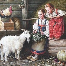 Схема вышивки «любимая козочка»