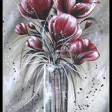 Схема вышивки «váza,kvety»