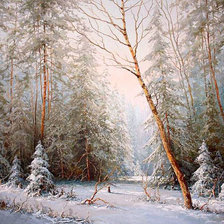 Схема вышивки «Зимний лес»