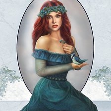 Схема вышивки «Девушка»