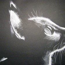 Схема вышивки «кошка»