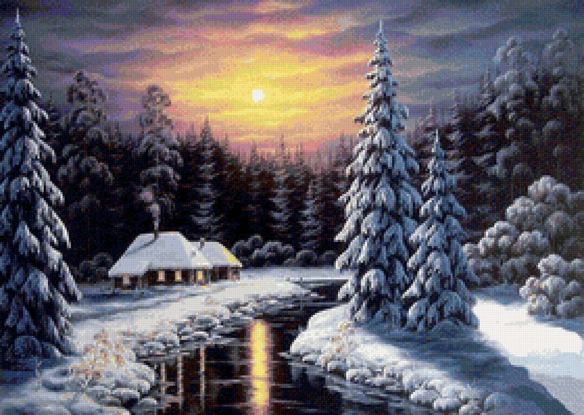 №1800620 - пейзаж зима, снег, вода, природа - предпросмотр