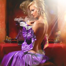 Схема вышивки «Девушка»