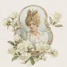 Схема вышивки «ретро открытка»