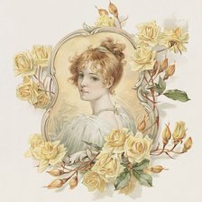 Схема вышивки «ретро открытка»