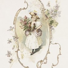 Схема вышивки «ретро открытка»