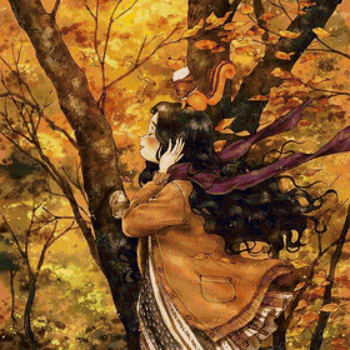 Осенняя прогулка - осень, девочка - предпросмотр